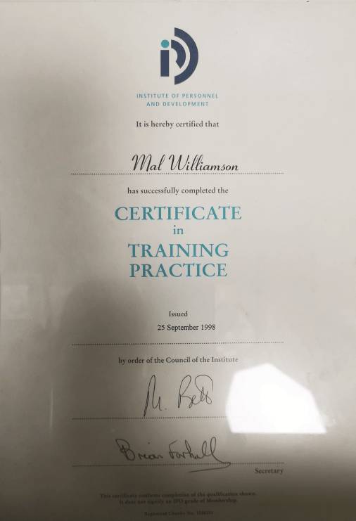 Certificate in Training Practice
